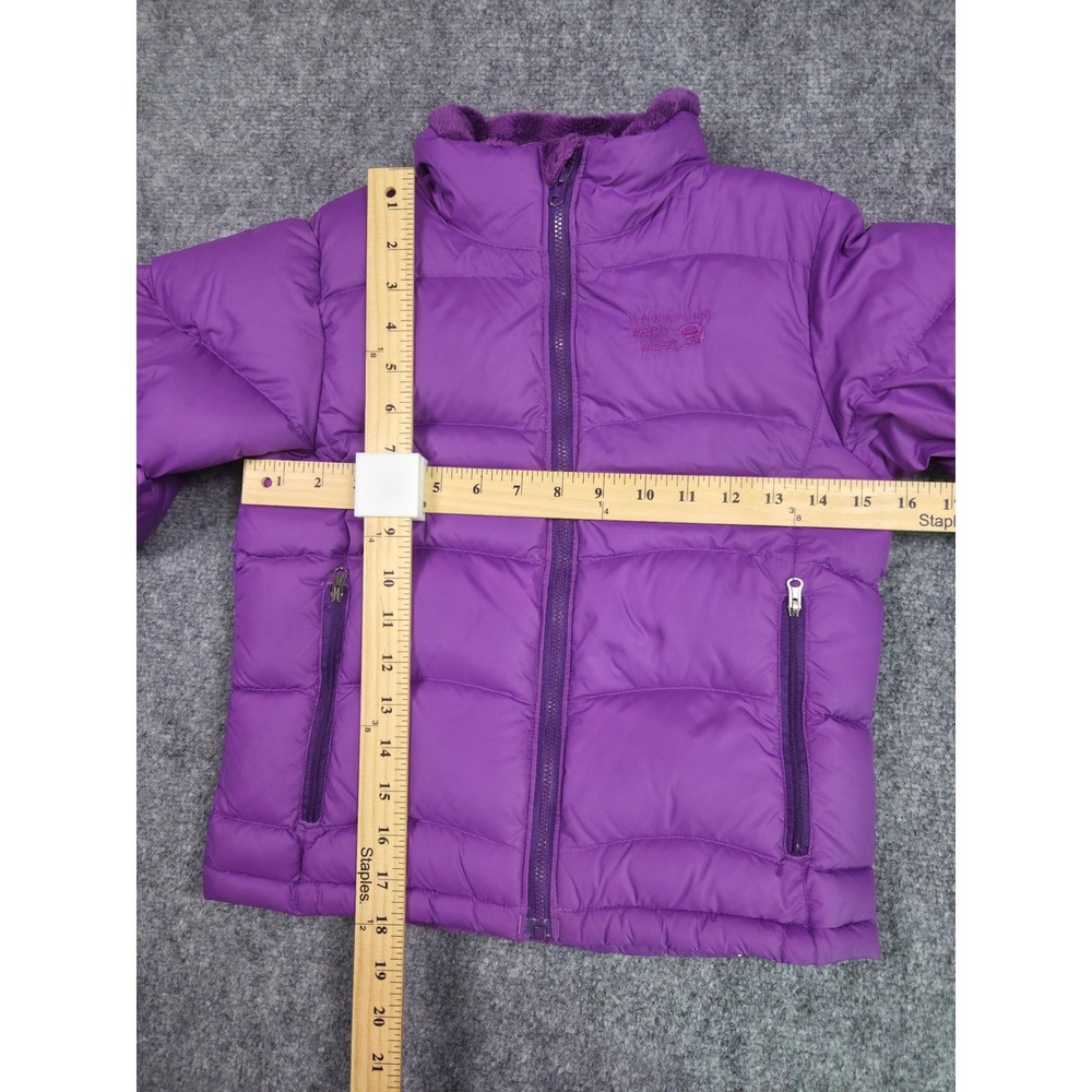 Mountain Hardwear Puffer Jacket Youth Small Purple Down Insulated Fleece Lined - Picture 2 of 11